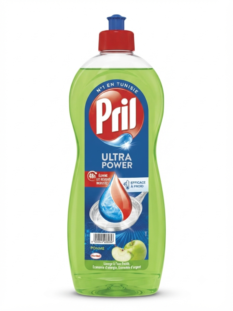 سائل غسيل الأطباق Pril Ultra Power - تفاح (580 مل)