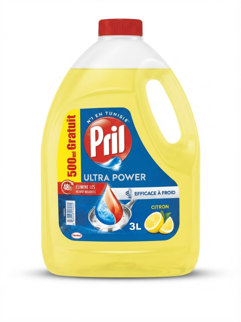 Pril Ultra Power - ليمون (3 لتر + 500 مل مجاناً)