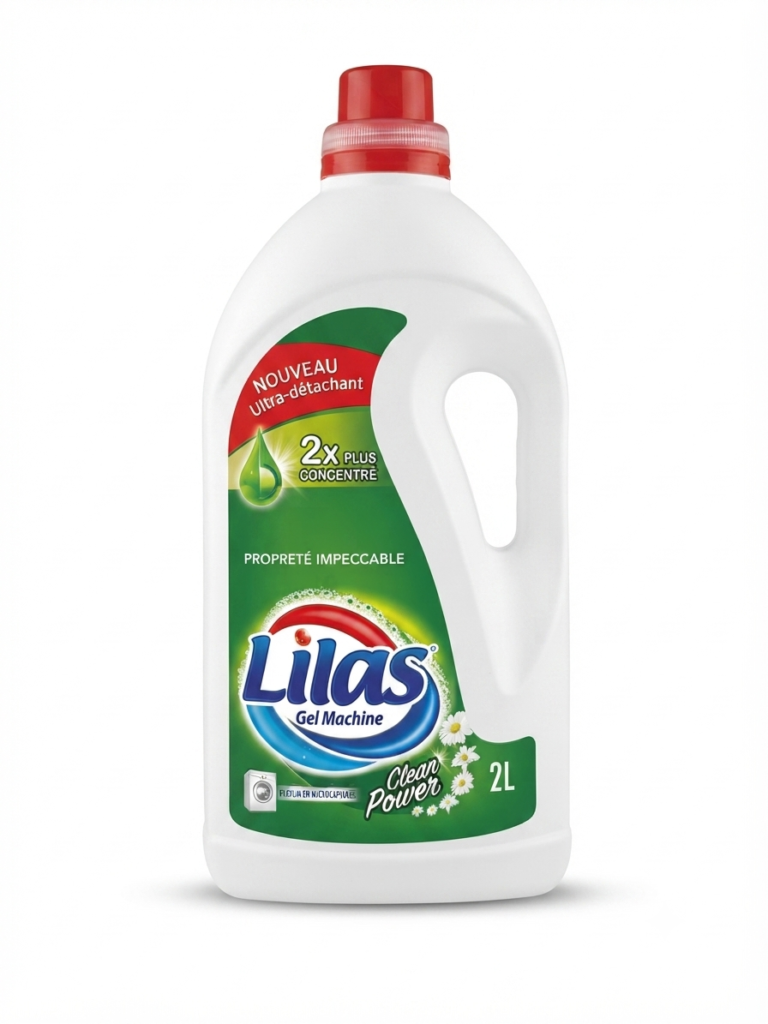 سائل غسيل الملابس Lilas Gel Machine - Clean Power (2 لتر)