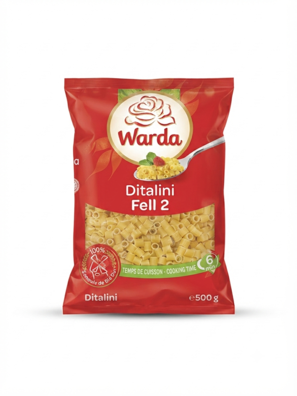 معكرونة Warda - Ditalini Fell 2 (500g)