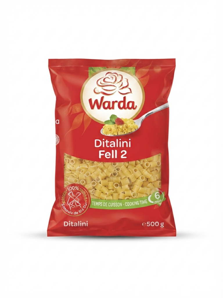 معكرونة Warda - Ditalini Fell 2 (500g)